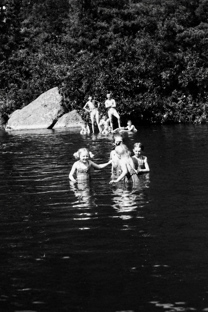 Historisches Foto von der alten Badestelle