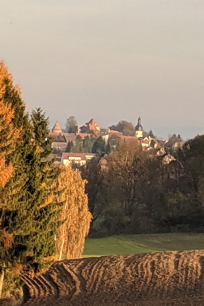 Fernblick über die Felder auf Hohenberg